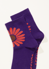 Afends Unisex Daisy - Crew Socks - Purple - Afends unisex daisy   crew socks   purple 
