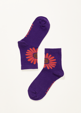 Afends Unisex Daisy - Crew Socks - Purple - Afends unisex daisy   crew socks   purple a233665 prp os