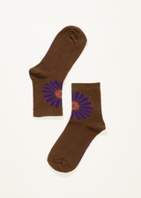 Afends Unisex Daisy - Crew Socks - Toffee - Afends unisex daisy   crew socks   toffee a233665 tof os