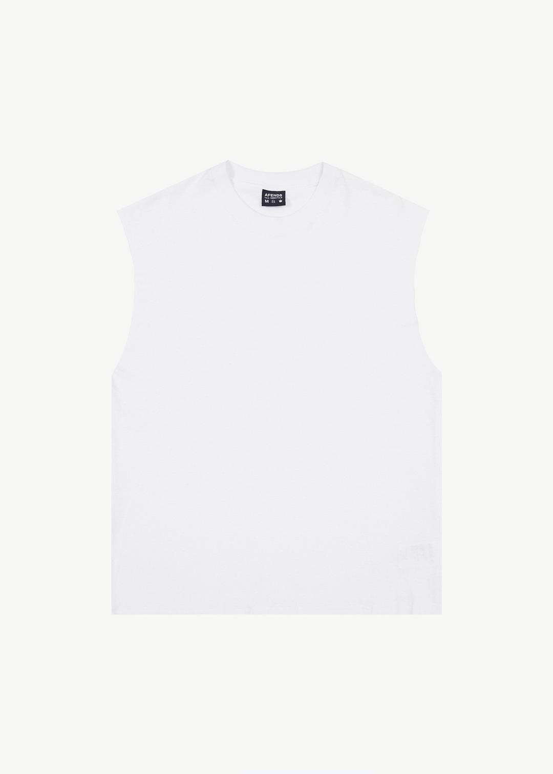 AFENDS Mens Vacation - Sleeveless Tee - White 