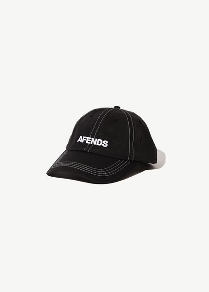 Afends Unisex Vinyl - 6 Panel Cap - Black - Afends AU.