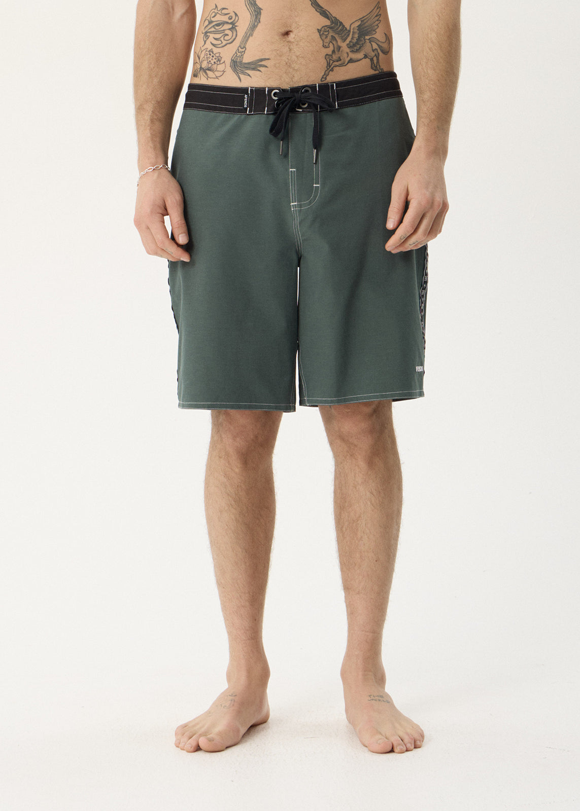 AFENDS Mens The Wreck - Surf Related V2 Boardshort 20" - Pine
