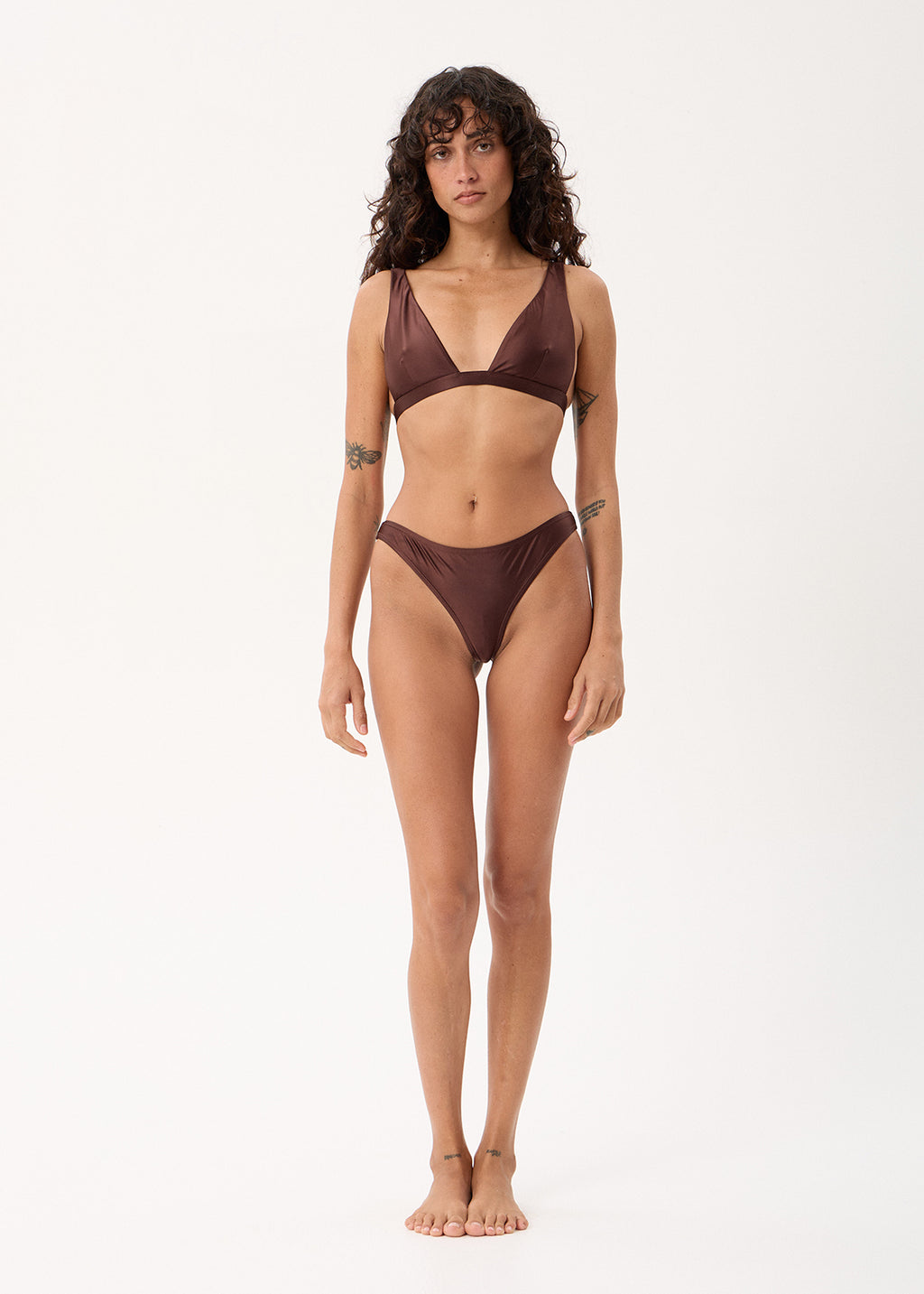 AFENDS Talulah - High Cut Bikini Bottom - Coffee
