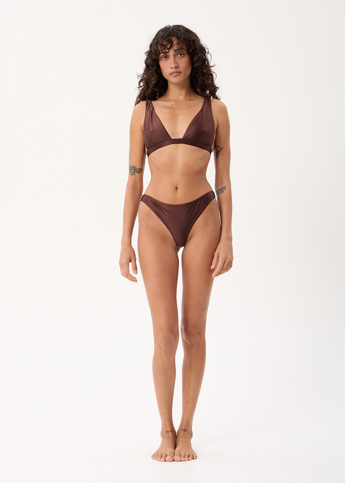 AFENDS Talulah - High Cut Bikini Bottom - Coffee