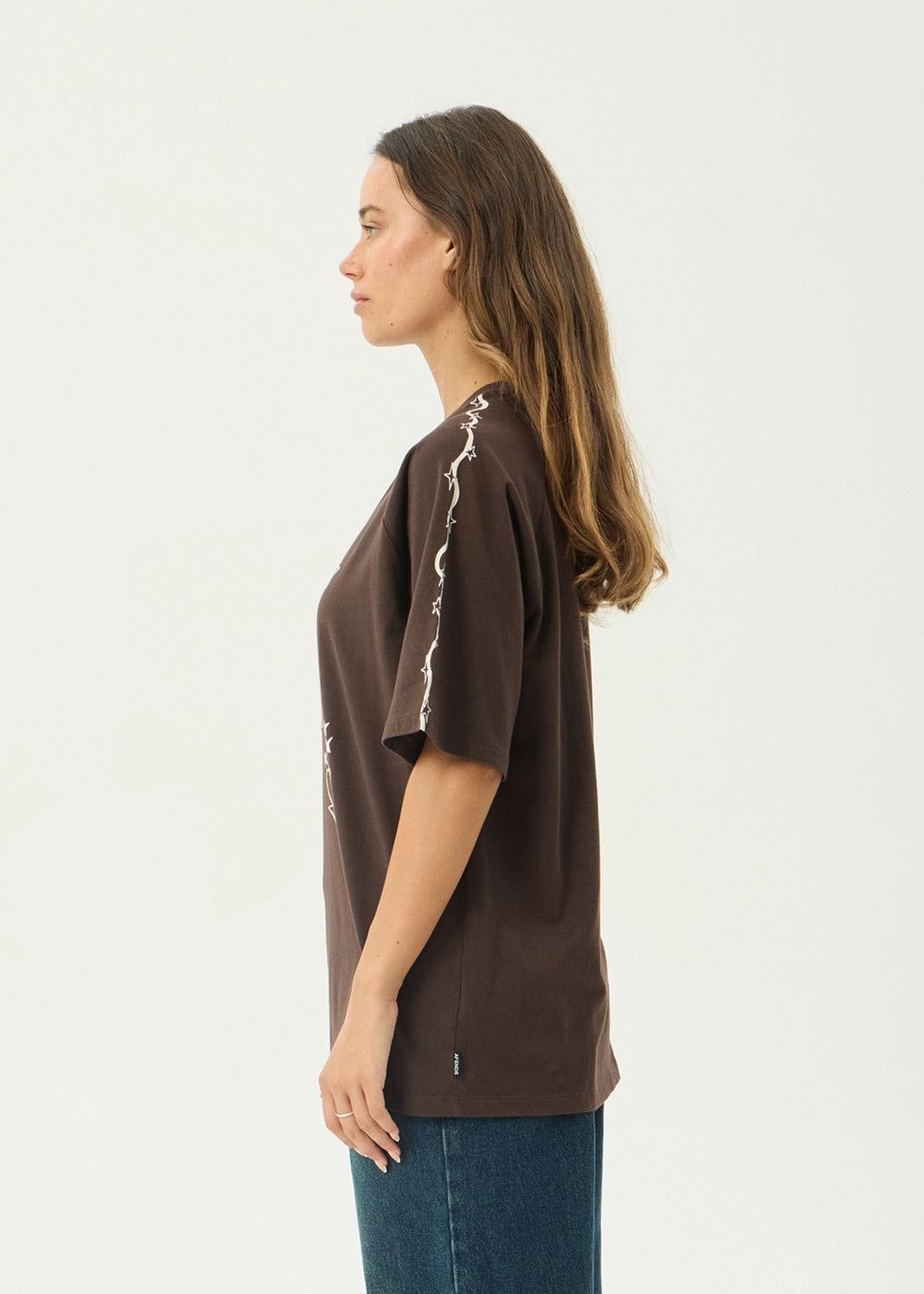 AFENDS Womens Terra - Oversized Raglan Tee - Coffee