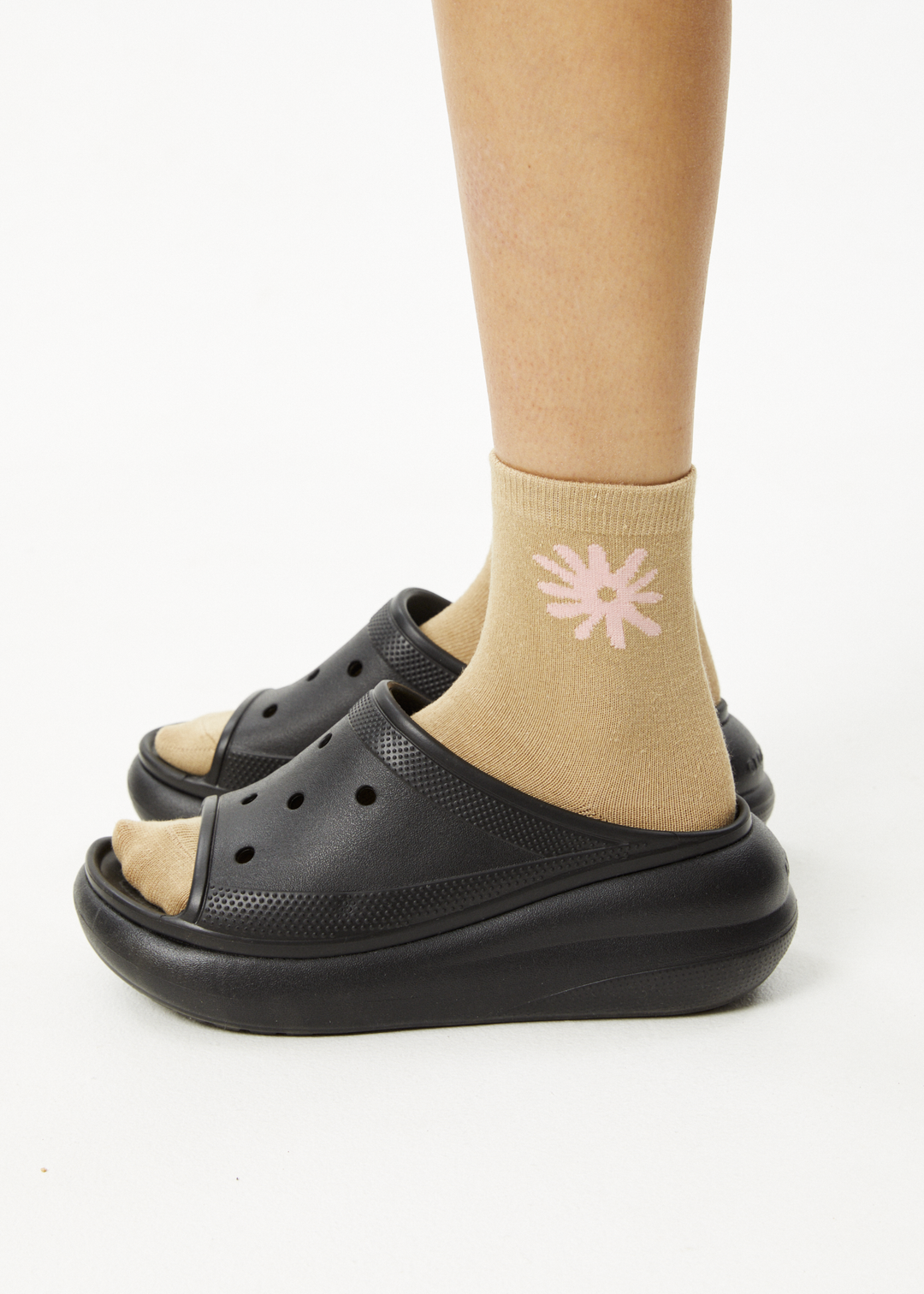 AFENDS Unisex Daze - Crew Socks - Tan 