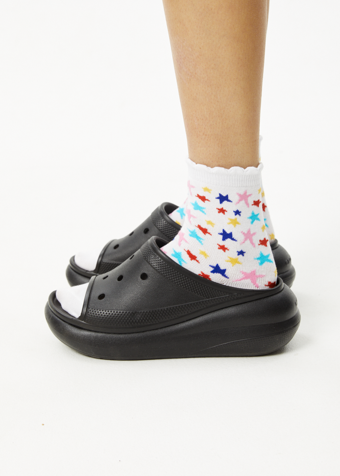 AFENDS Unisex Josie - Crew Socks - White 