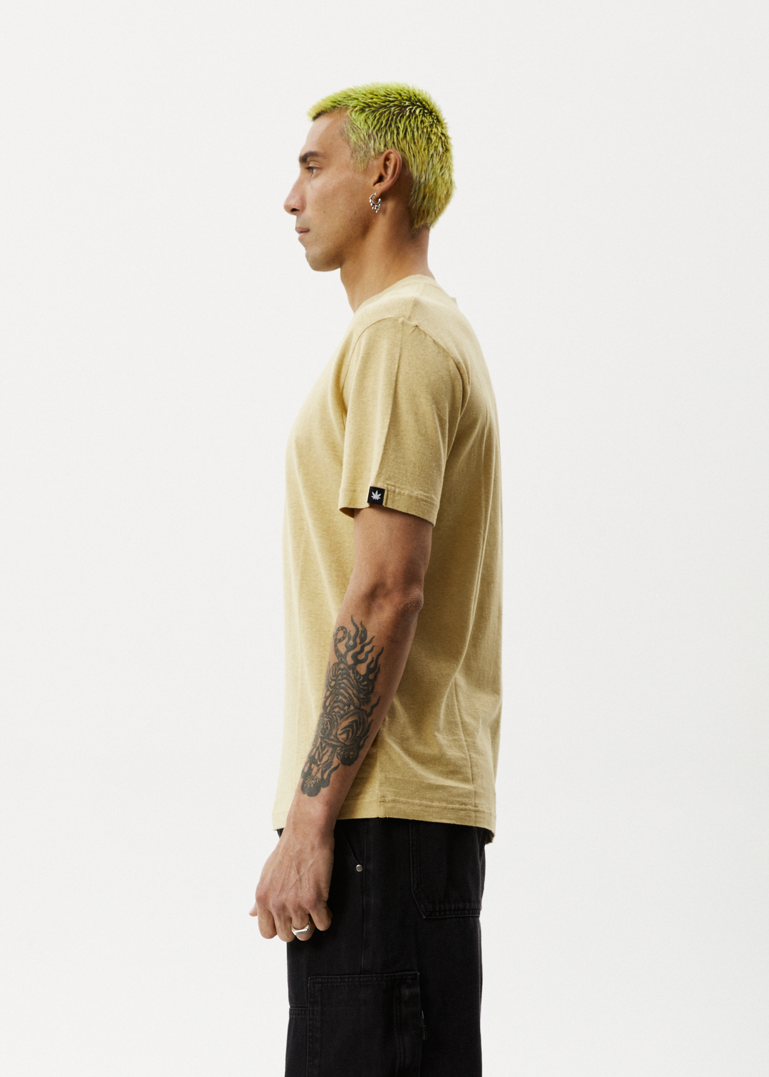 AFENDS Mens Classic - Retro Fit Tee - Camel 