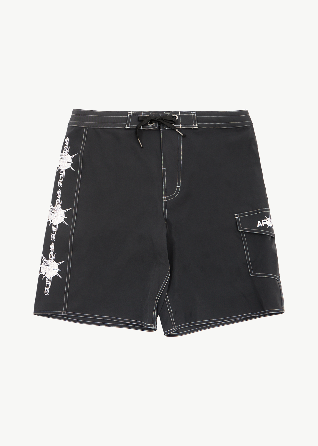 AFENDS Mens Spiked - Surf Related V2 Boardshort 19" - Charcoal