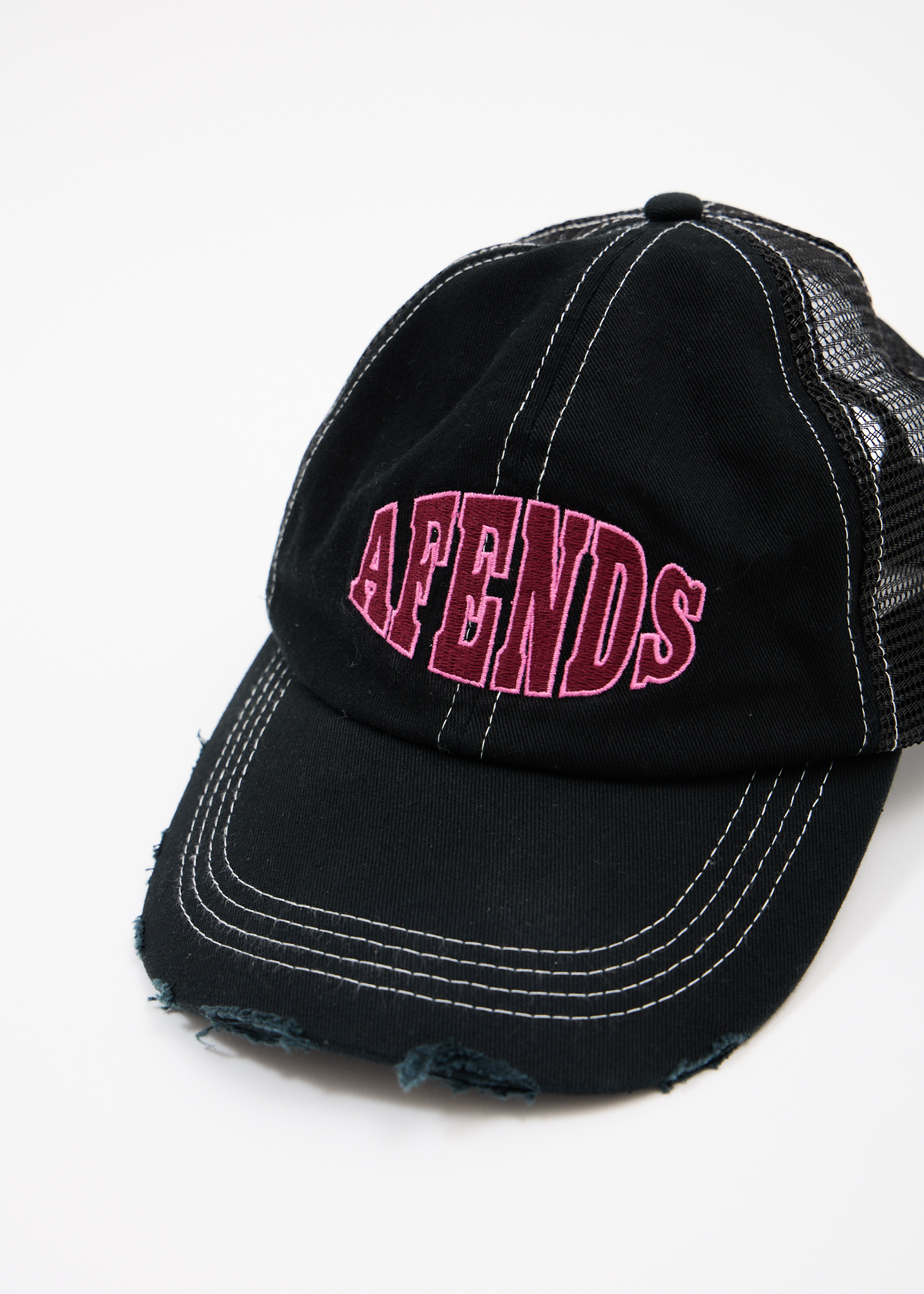 AFENDS Mens Arch - Six Panel Mesh Cap - Black