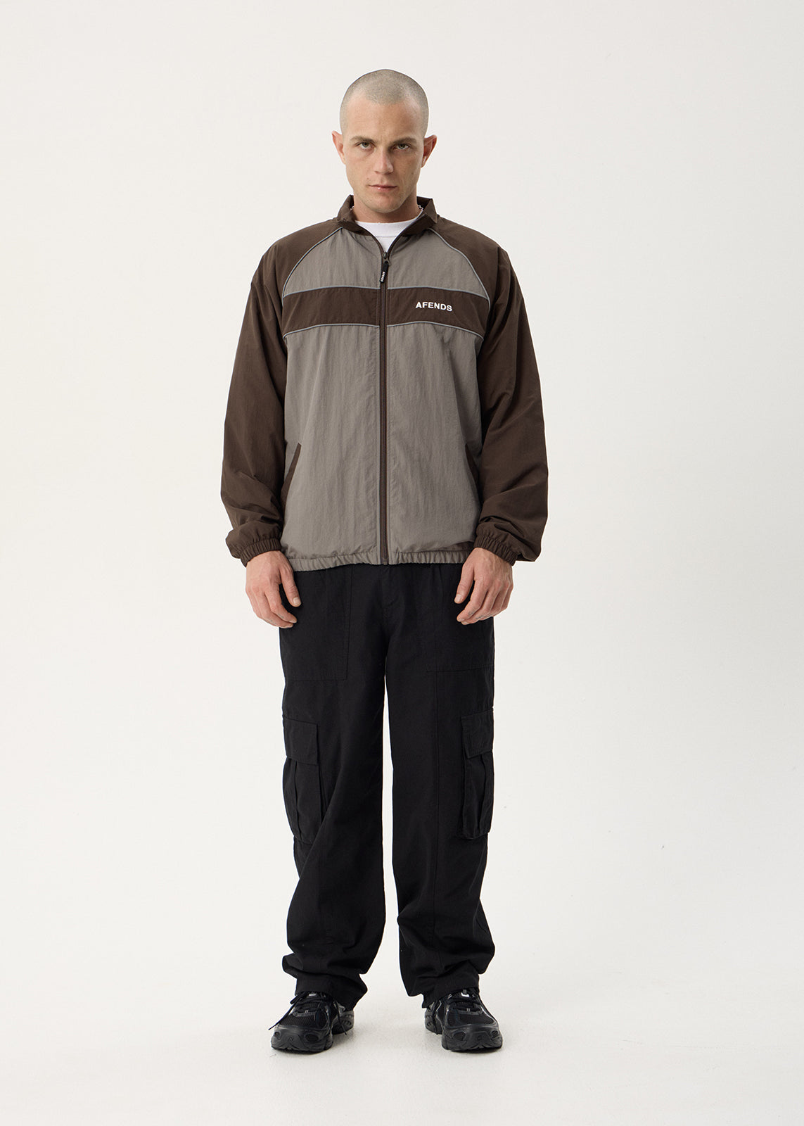 AFENDS Mens Spicy - Sports Spray Jacket - Olive