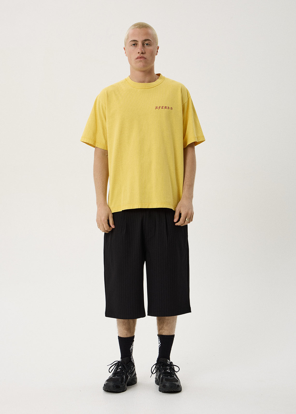 AFENDS Constellation - Heavyweight Boxy Tee - Vintage Mango