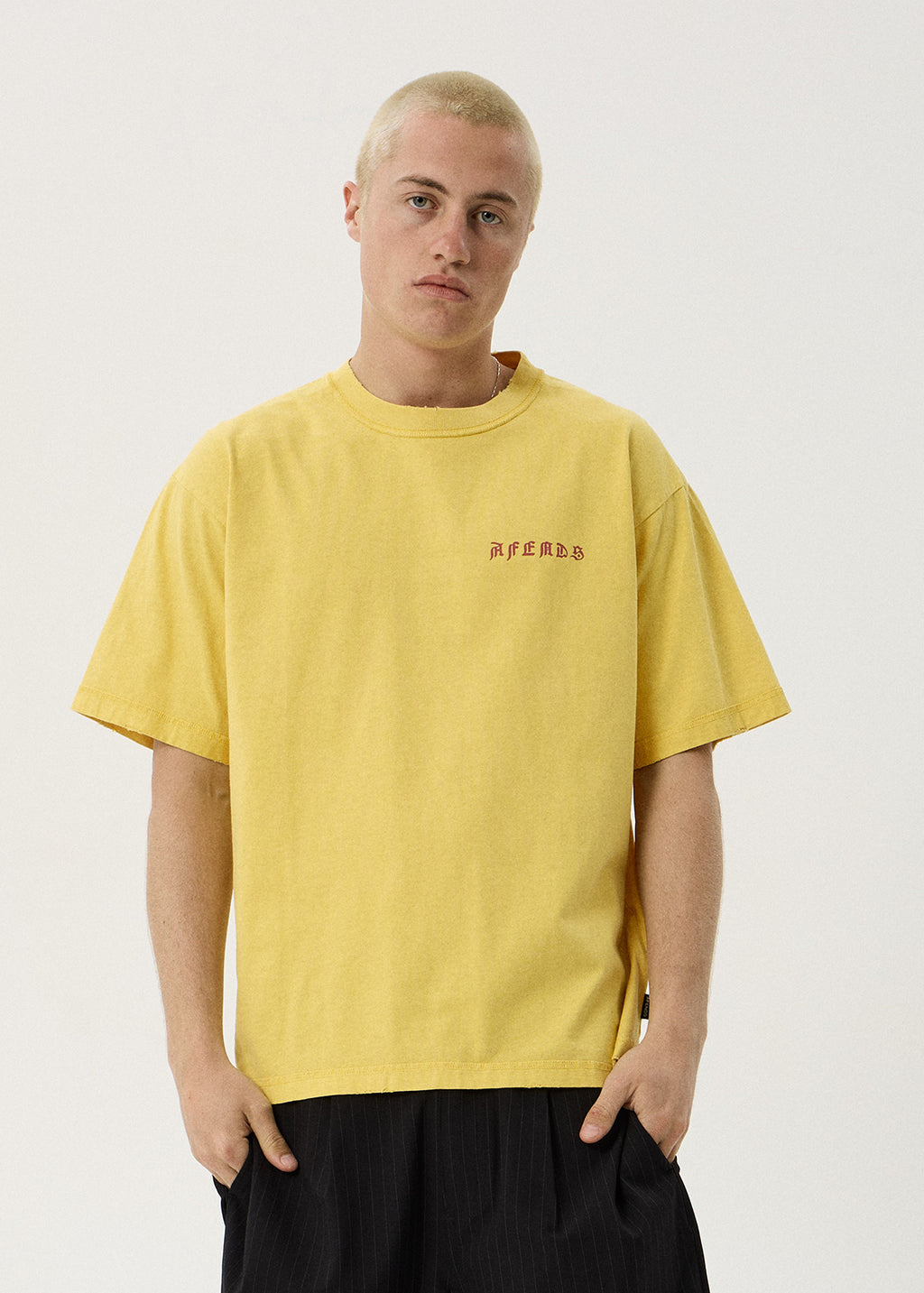 AFENDS Constellation - Heavyweight Boxy Tee - Vintage Mango