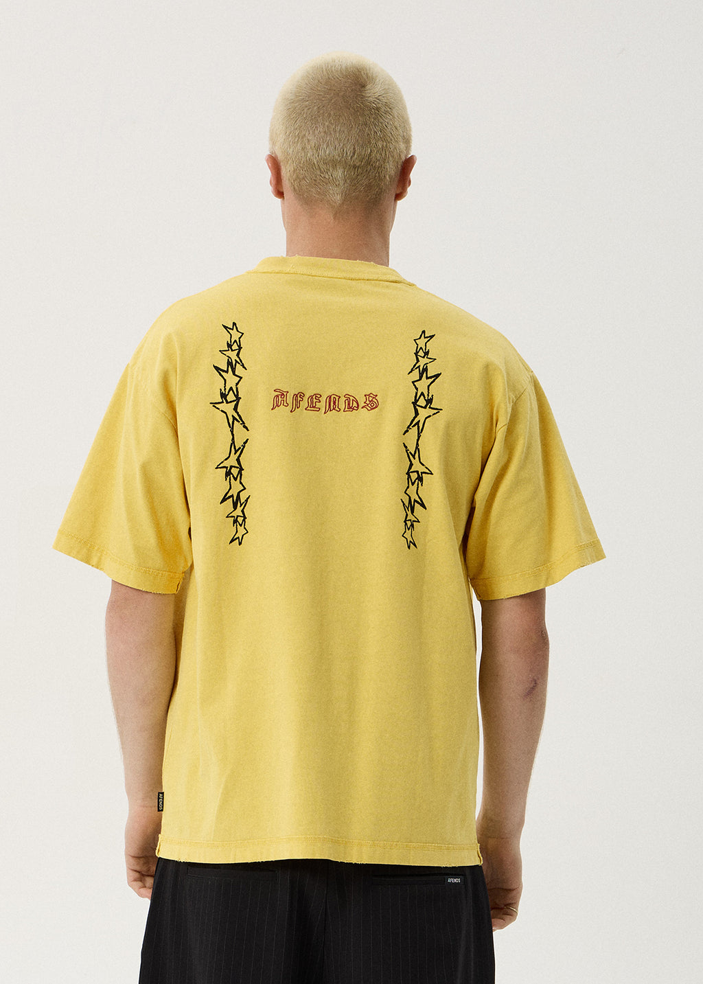 AFENDS Constellation - Heavyweight Boxy Tee - Vintage Mango