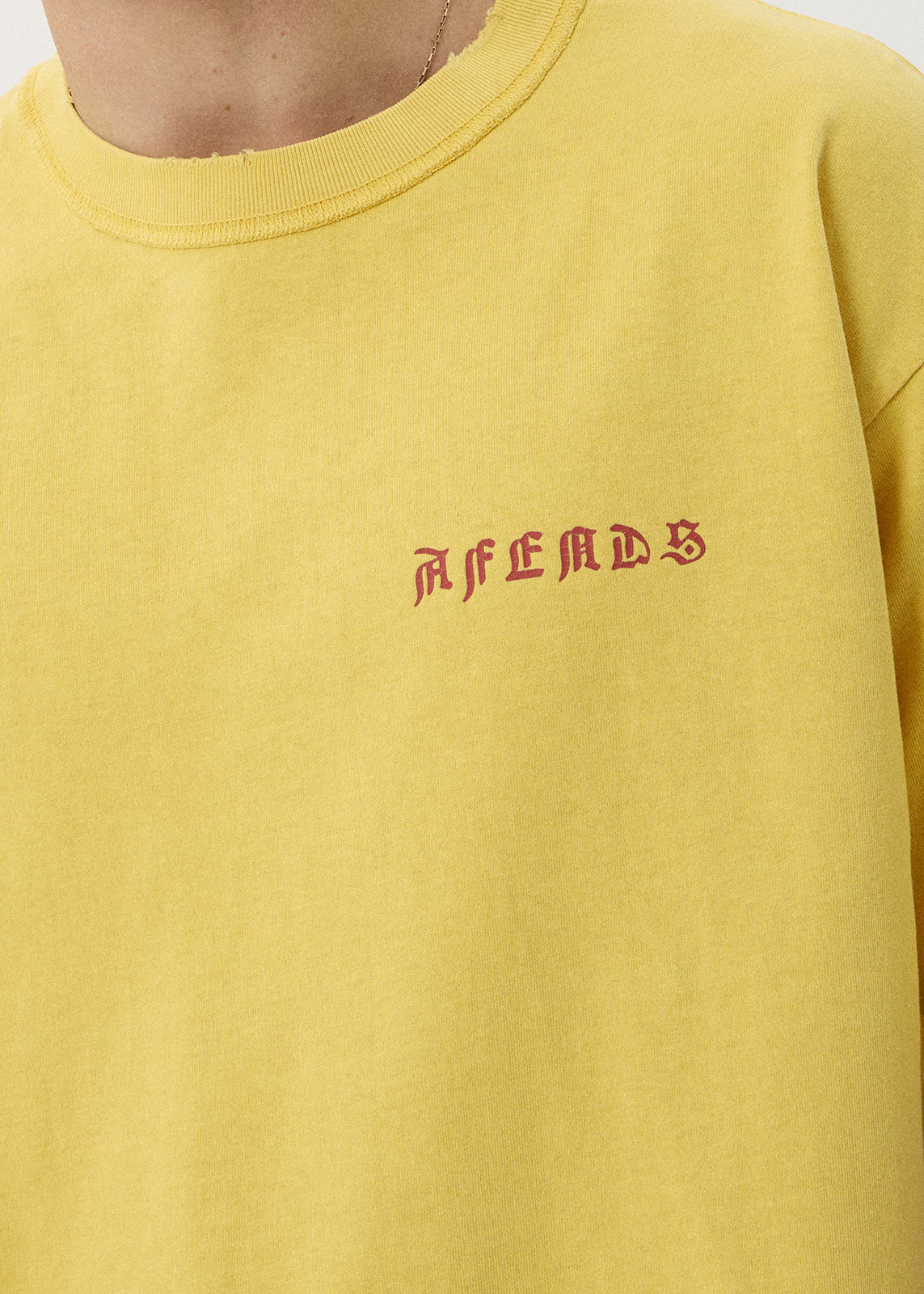AFENDS Constellation - Heavyweight Boxy Tee - Vintage Mango