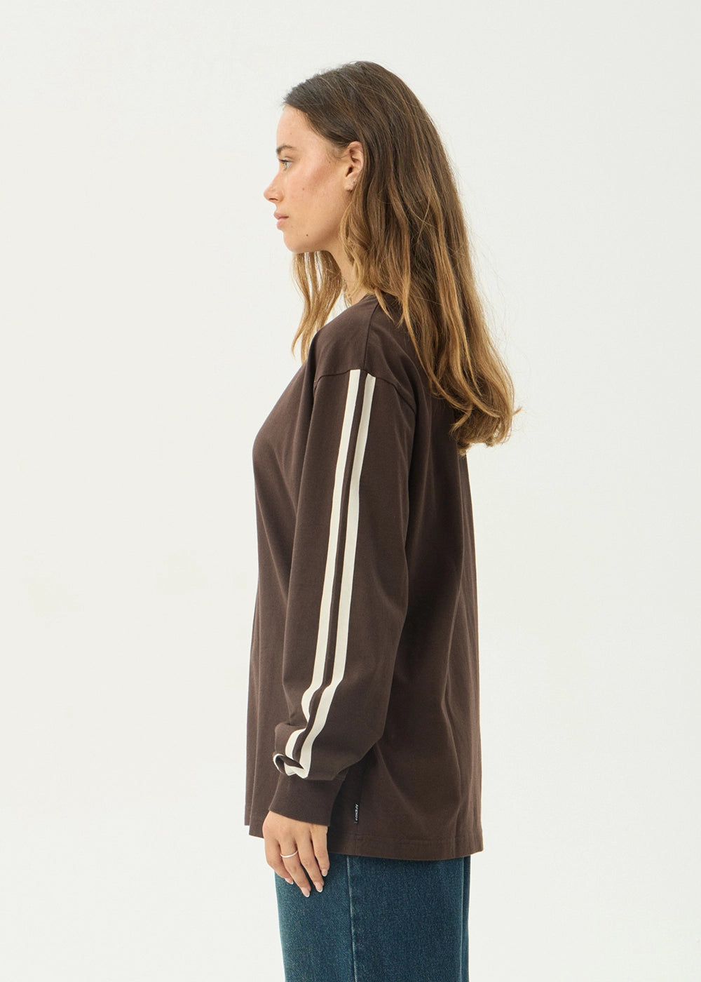 AFENDS Womens Community Garden - Long Sleeve Tee - Coffee