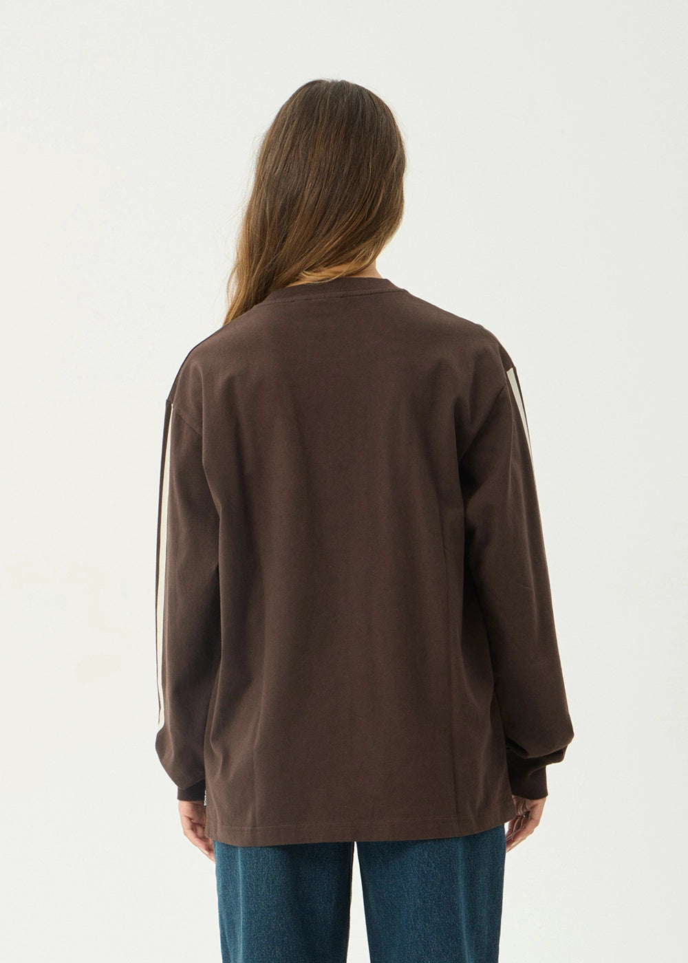 AFENDS Womens Community Garden - Long Sleeve Tee - Coffee