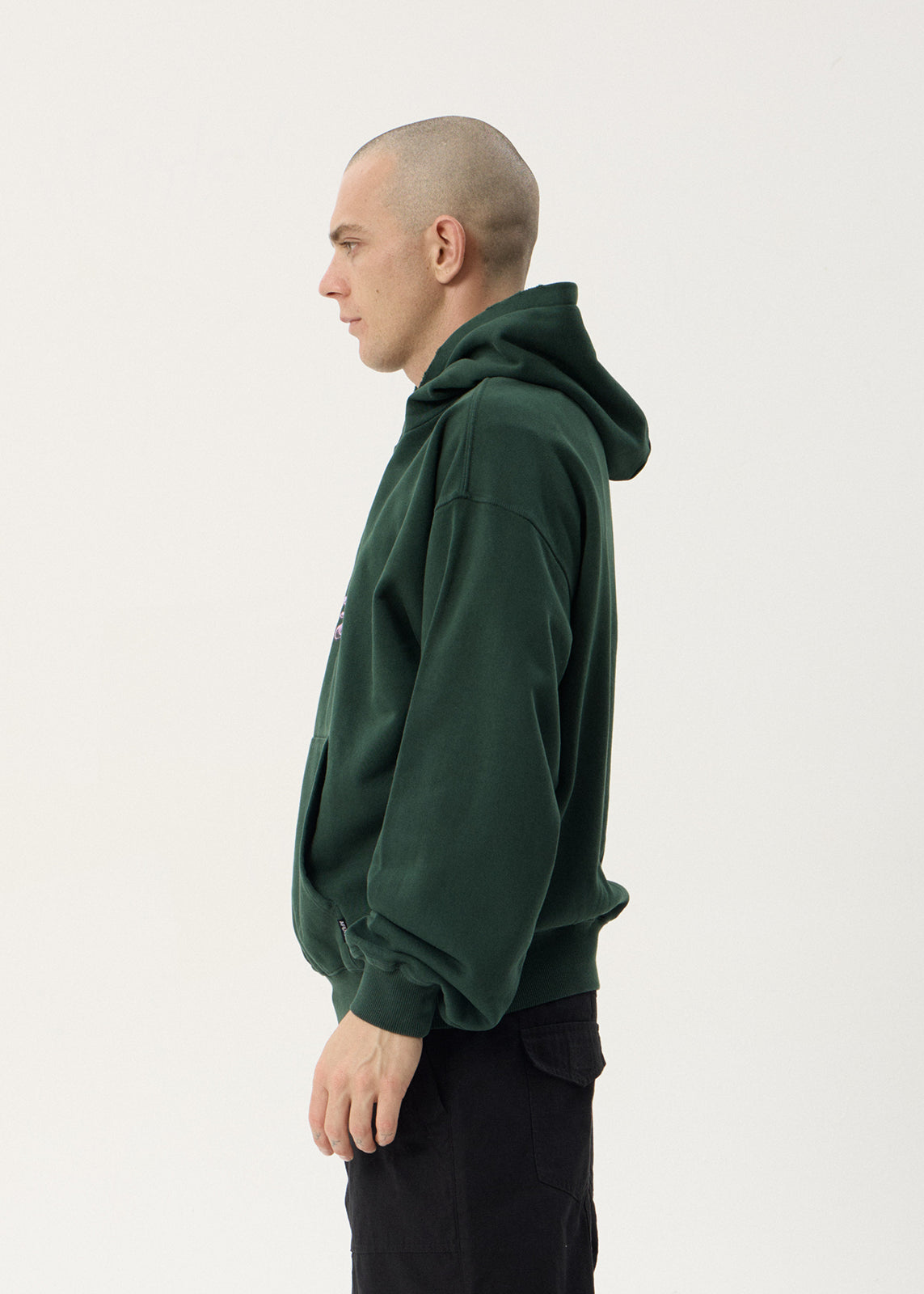 AFENDS Mens Devotion - Boxy Hood - Washed Pine