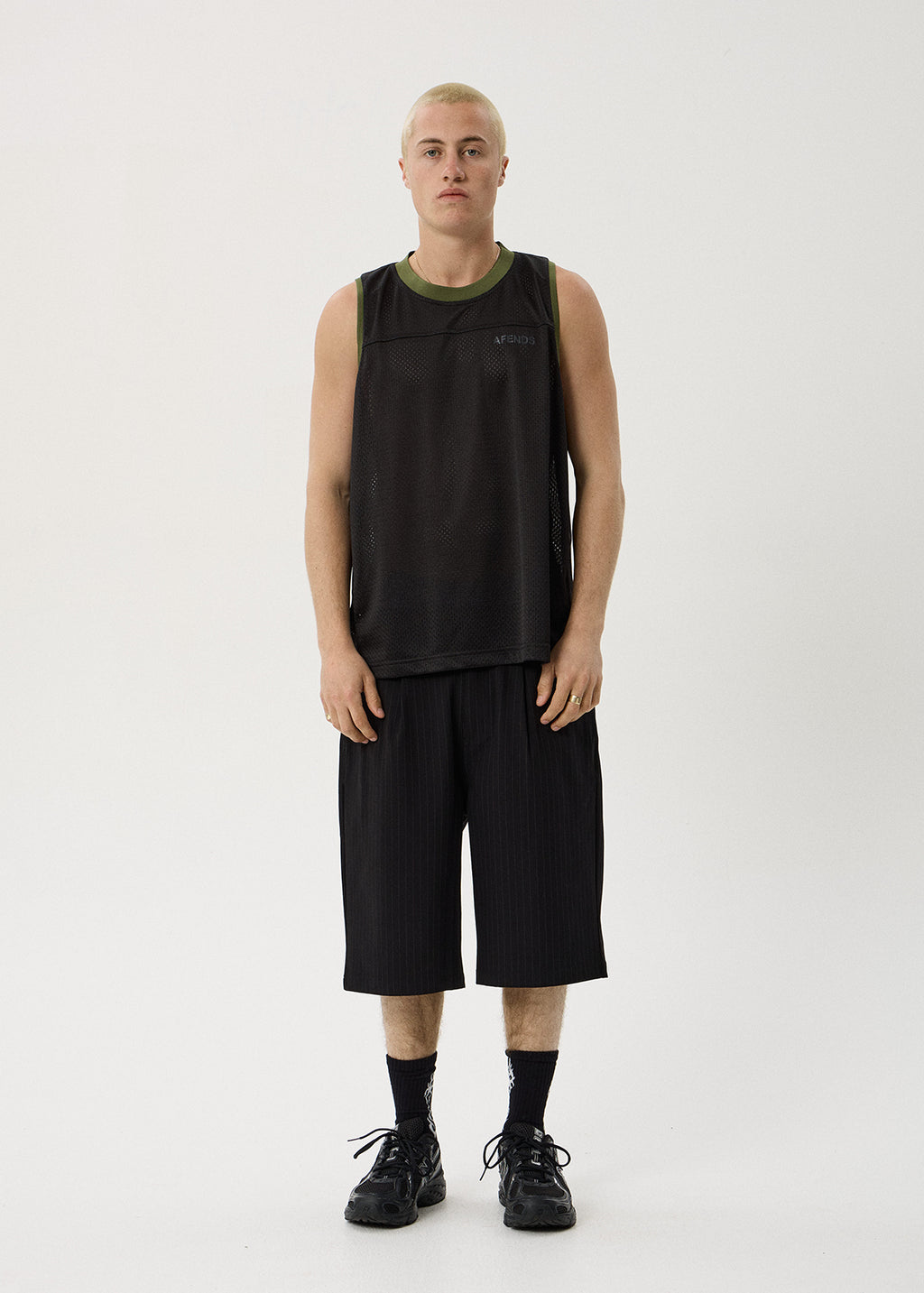AFENDS Contingent - Mesh Singlet - Black