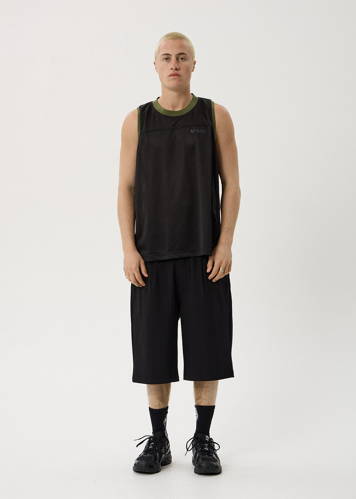 AFENDS Contingent - Mesh Singlet - Black