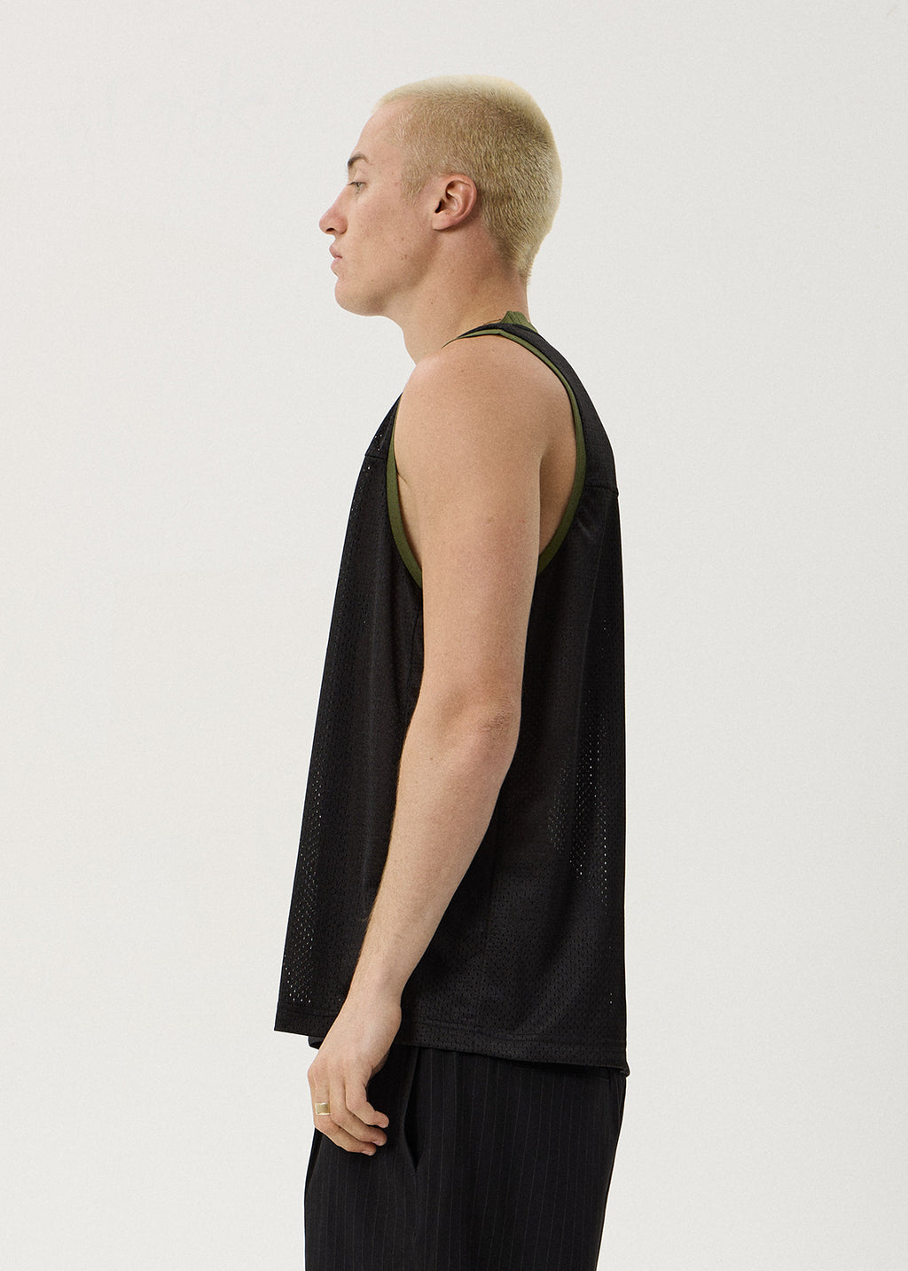 AFENDS Contingent - Mesh Singlet - Black