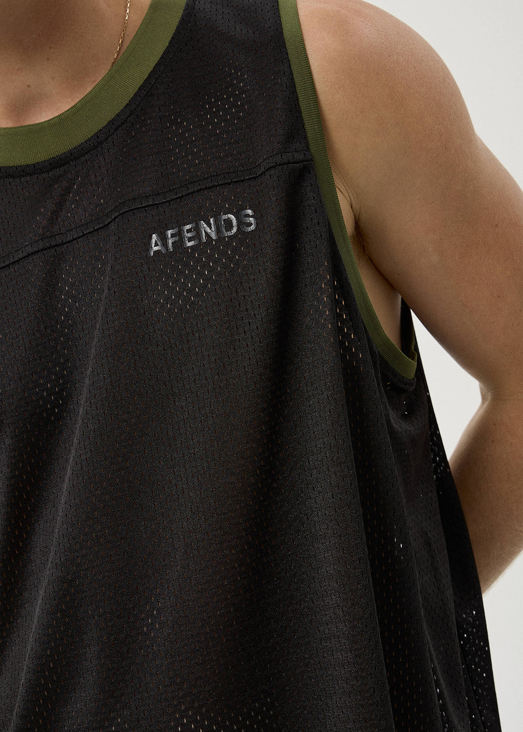 AFENDS Contingent - Mesh Singlet - Black