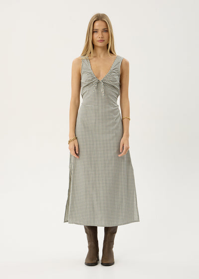 AFENDS Womens Izzy - Maxi Dress - Vice Alpine Check
