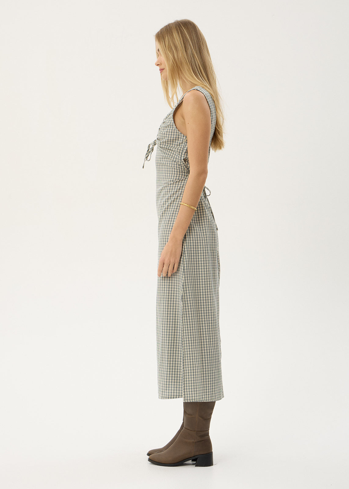 AFENDS Womens Izzy - Maxi Dress - Vice Alpine Check