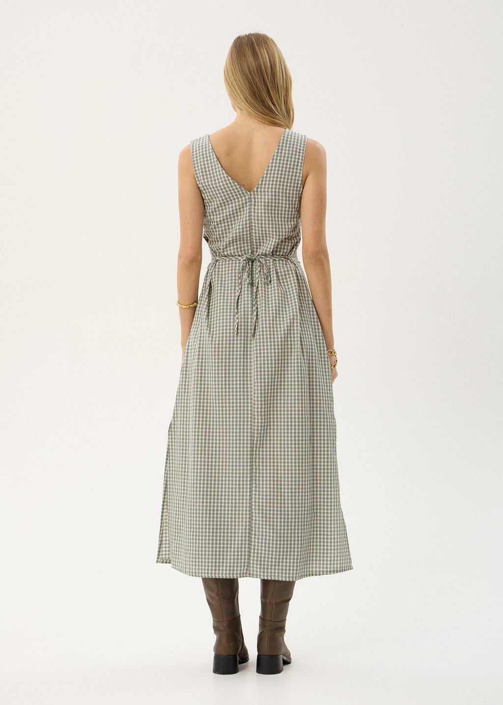 AFENDS Womens Izzy - Maxi Dress - Vice Alpine Check