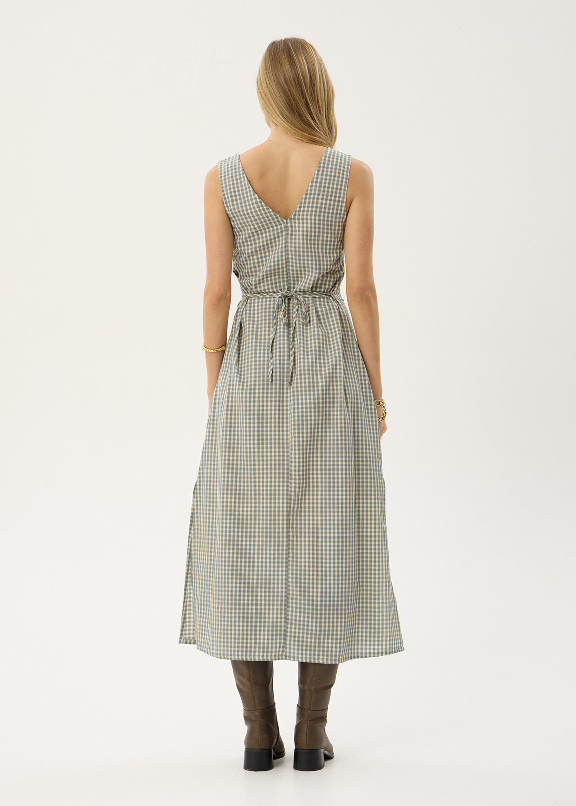 AFENDS Womens Izzy - Maxi Dress - Vice Alpine Check
