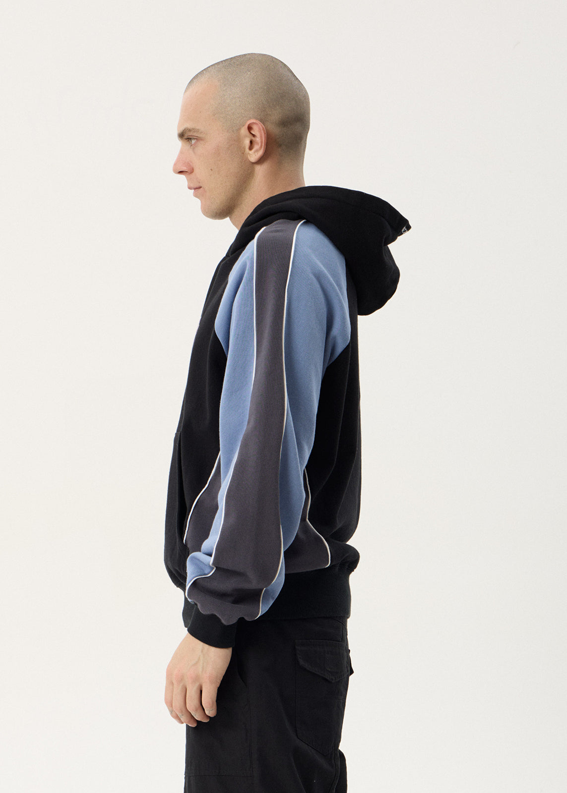 AFENDS Mens Occupancy - Paneled Boxy Hood - Black