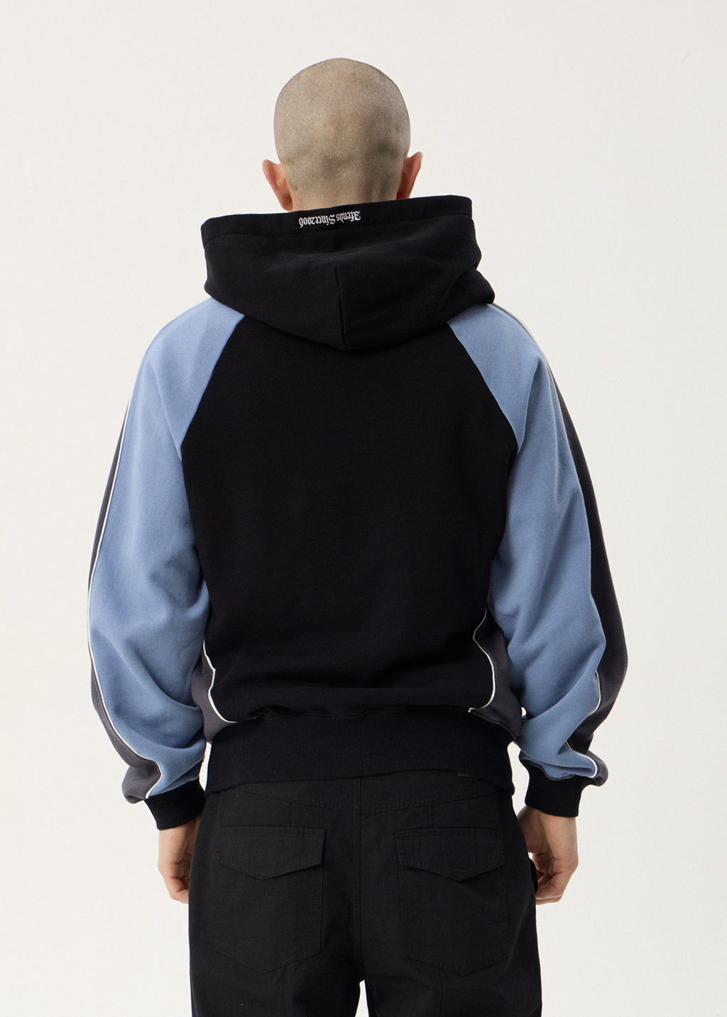 AFENDS Mens Occupancy - Paneled Boxy Hood - Black