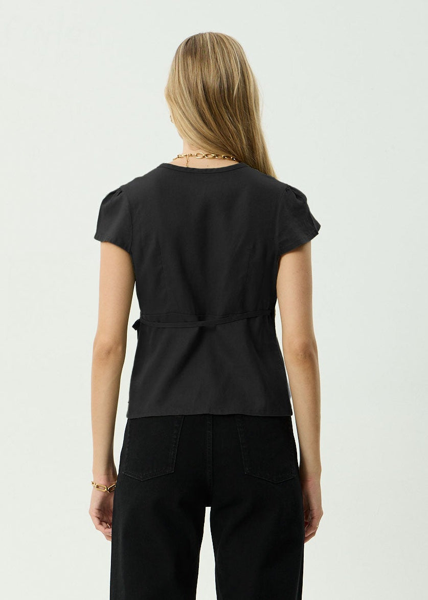 AFENDS Womens Loula - Wrap Top - Black