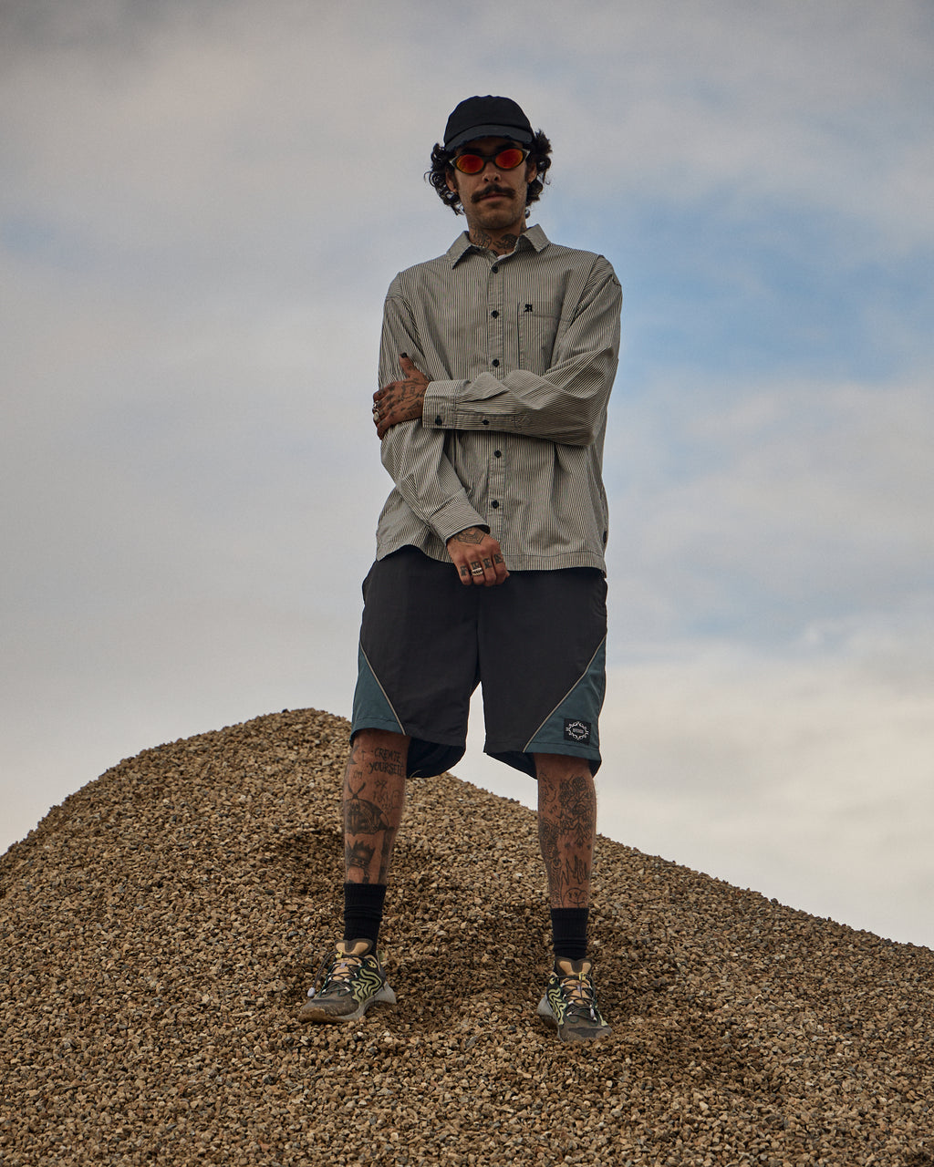 AFENDS Mens My Tribe - Paneled Short 20" - Black