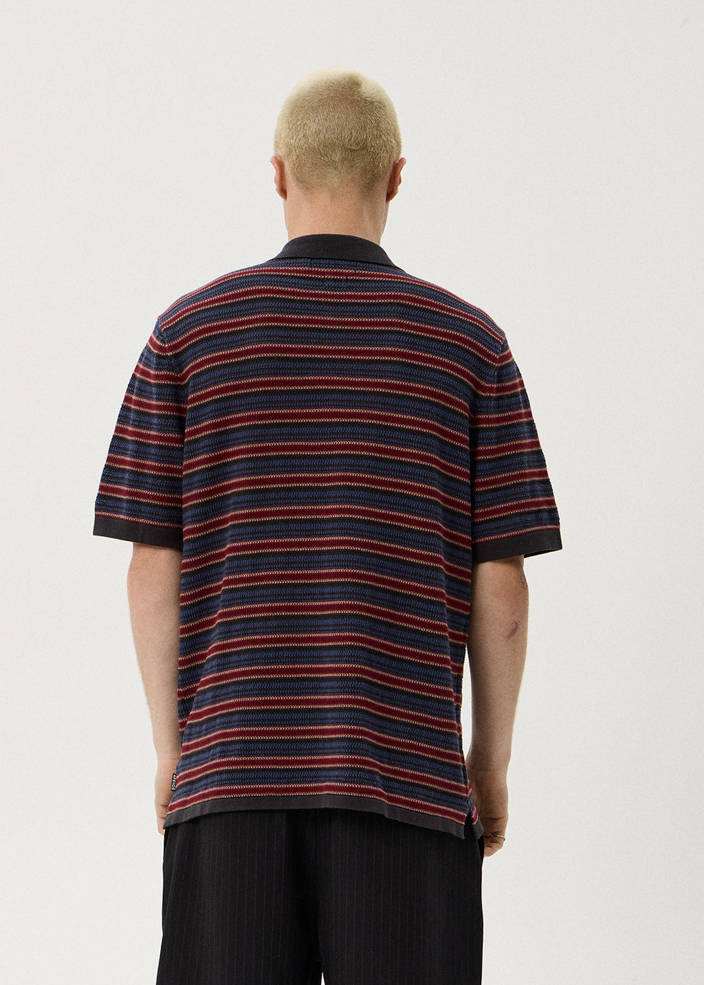 AFENDS Club - Knit Polo Shirt - Club Stripe
