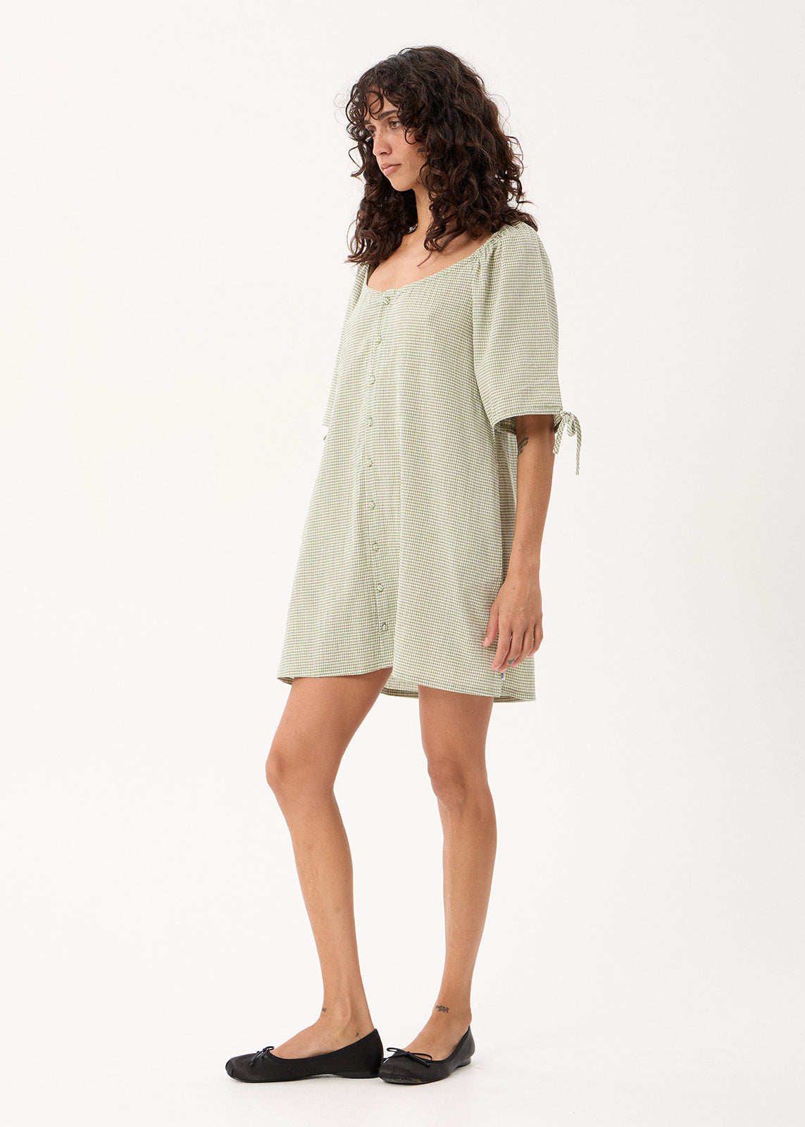AFENDS Benni - Mini Dress - Sage Check