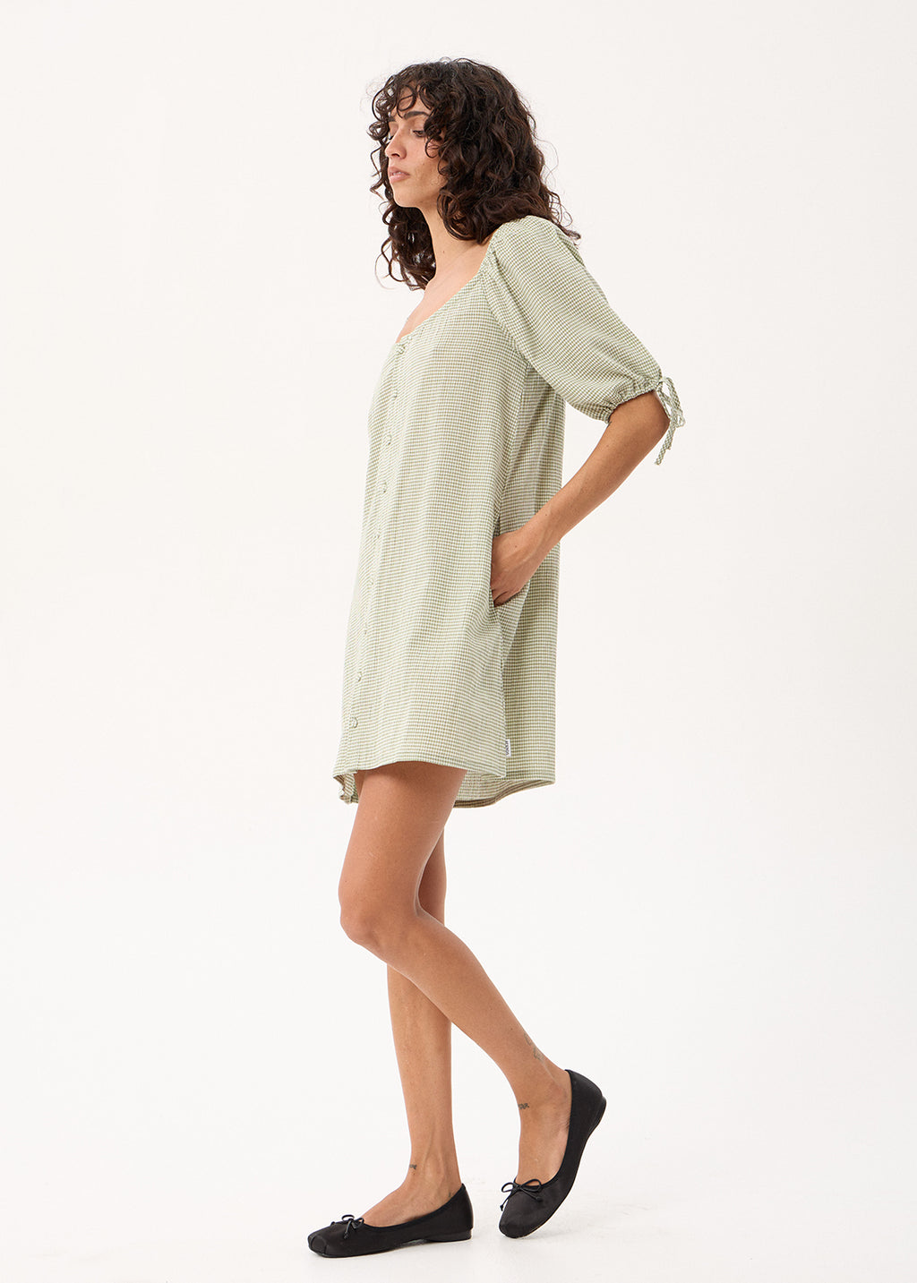 AFENDS Benni - Mini Dress - Sage Check