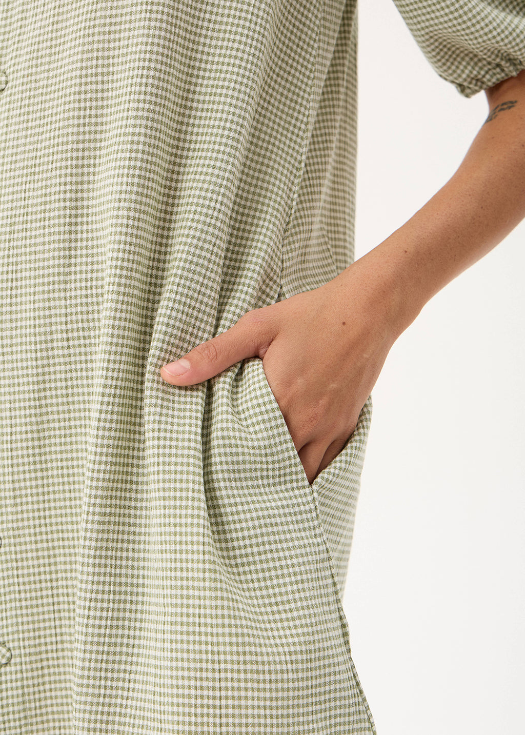 AFENDS Benni - Mini Dress - Sage Check