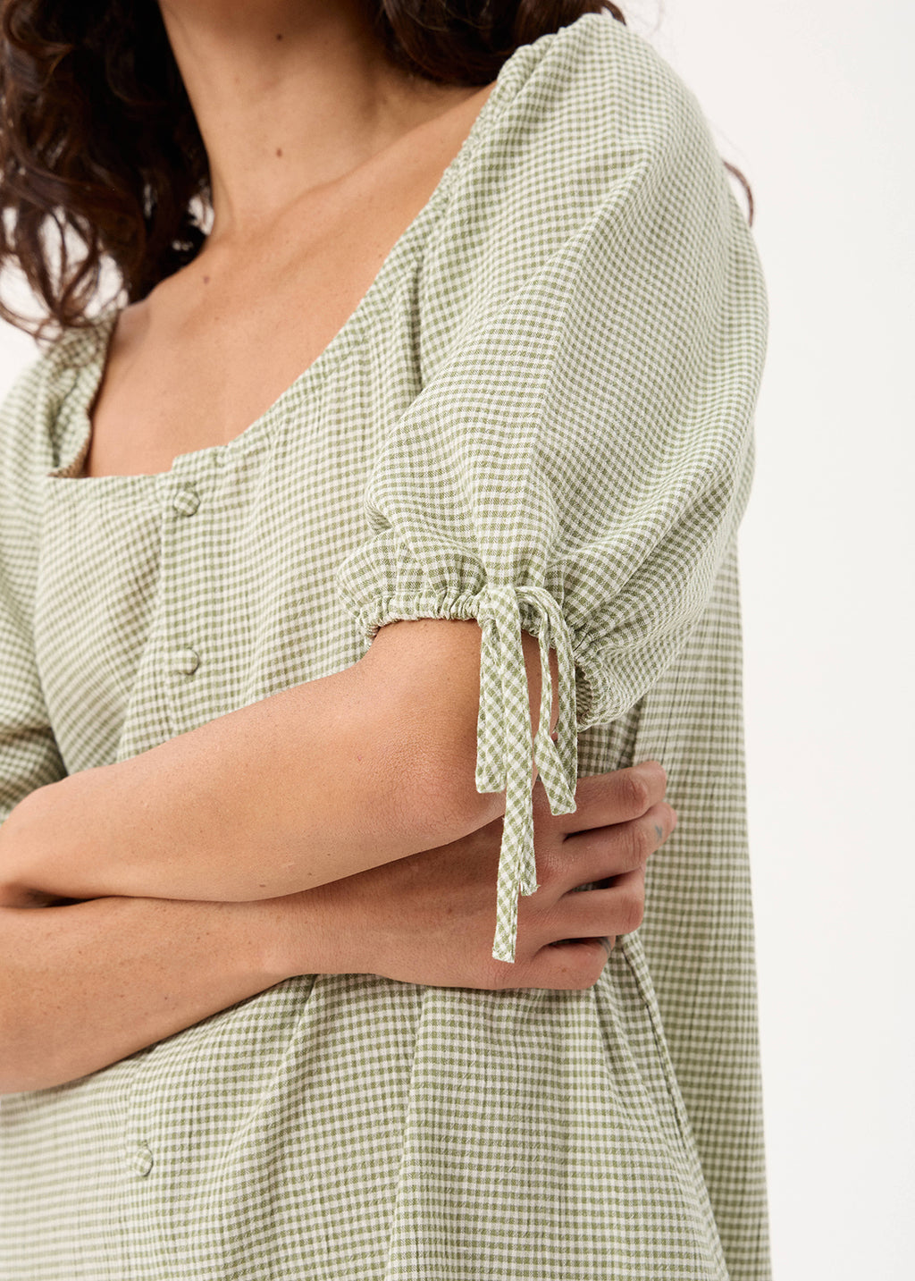 AFENDS Benni - Mini Dress - Sage Check