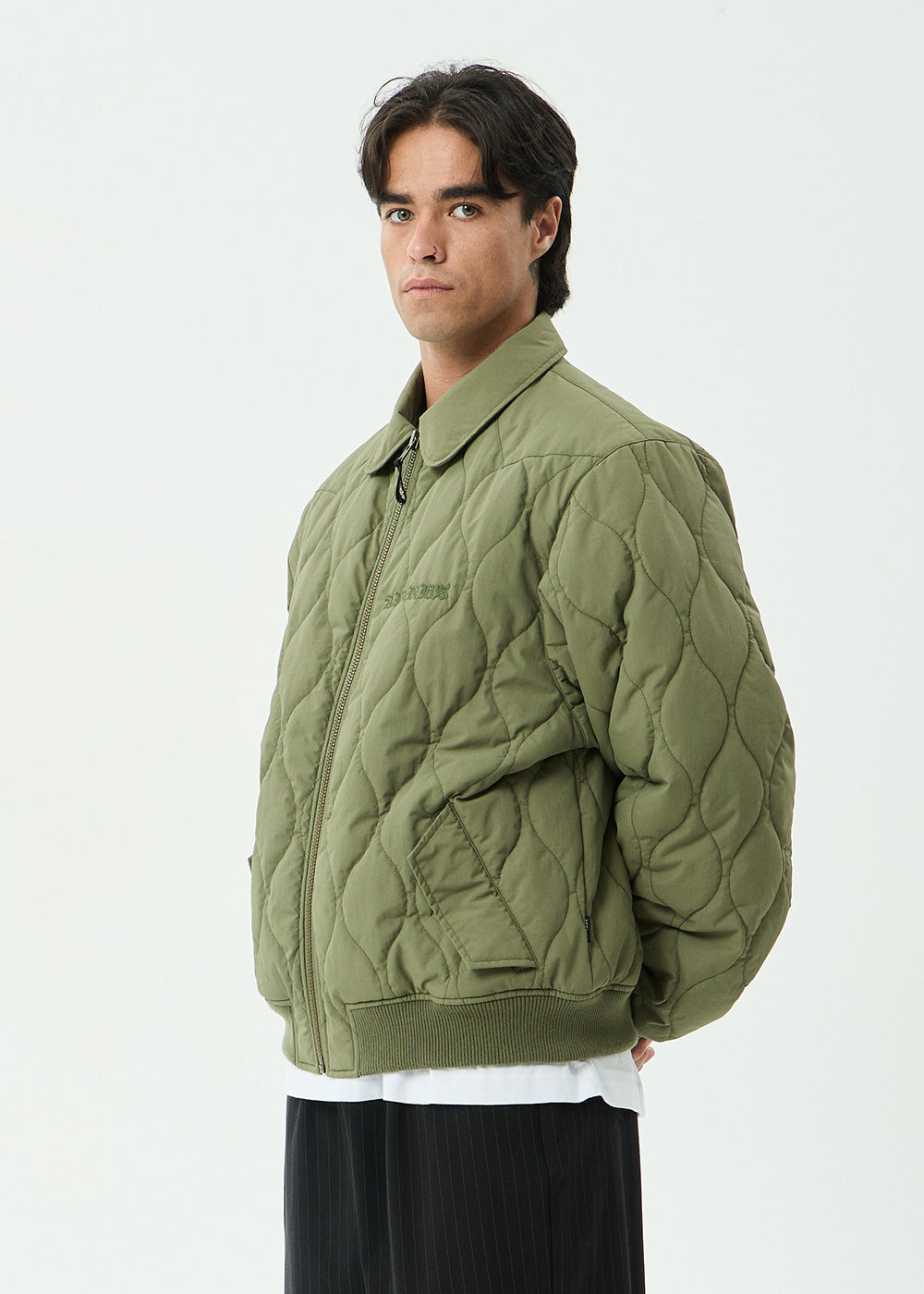 AFENDS Mens Mellross - Bomber Jacket - Military