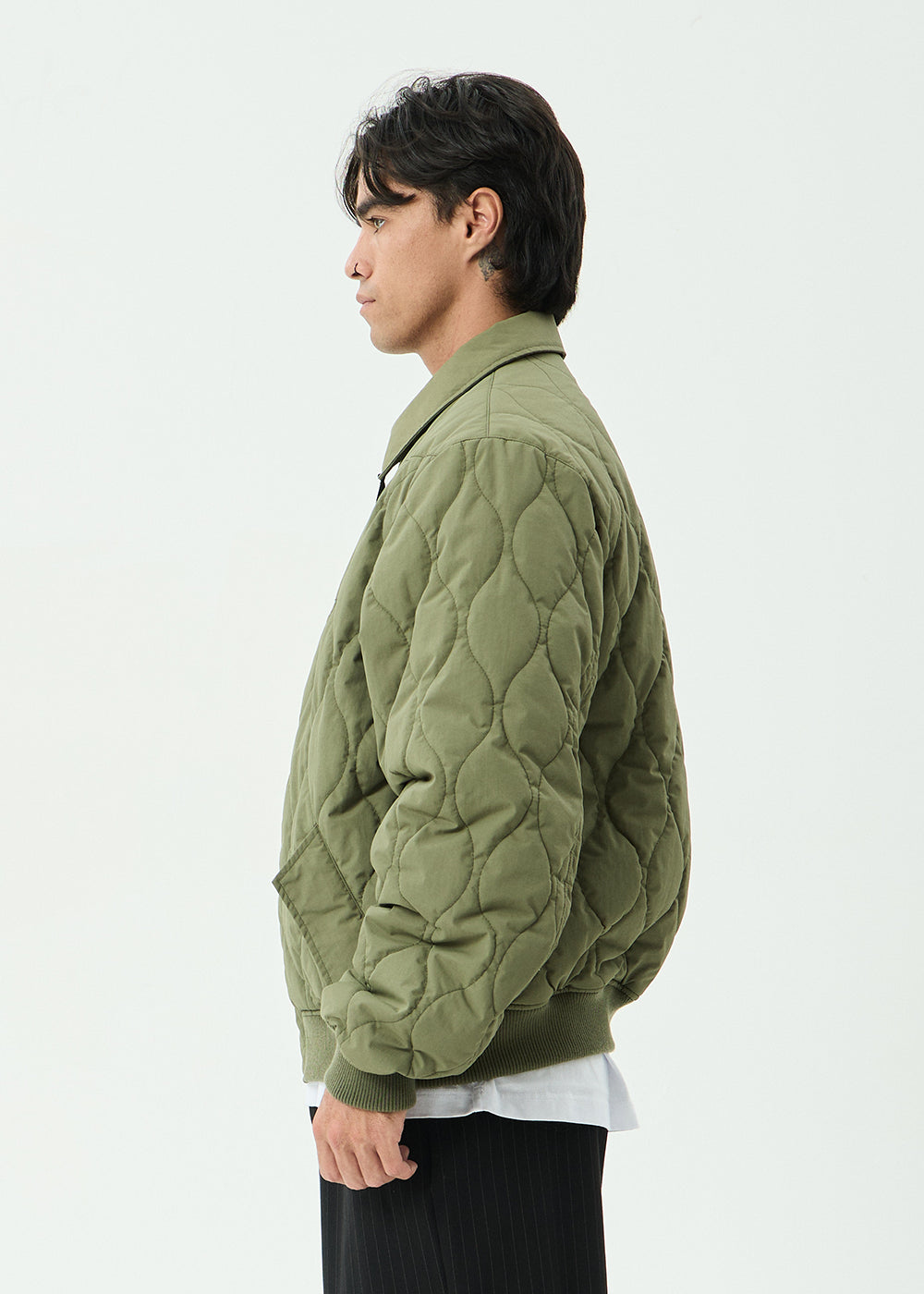 AFENDS Mens Mellross - Bomber Jacket - Military
