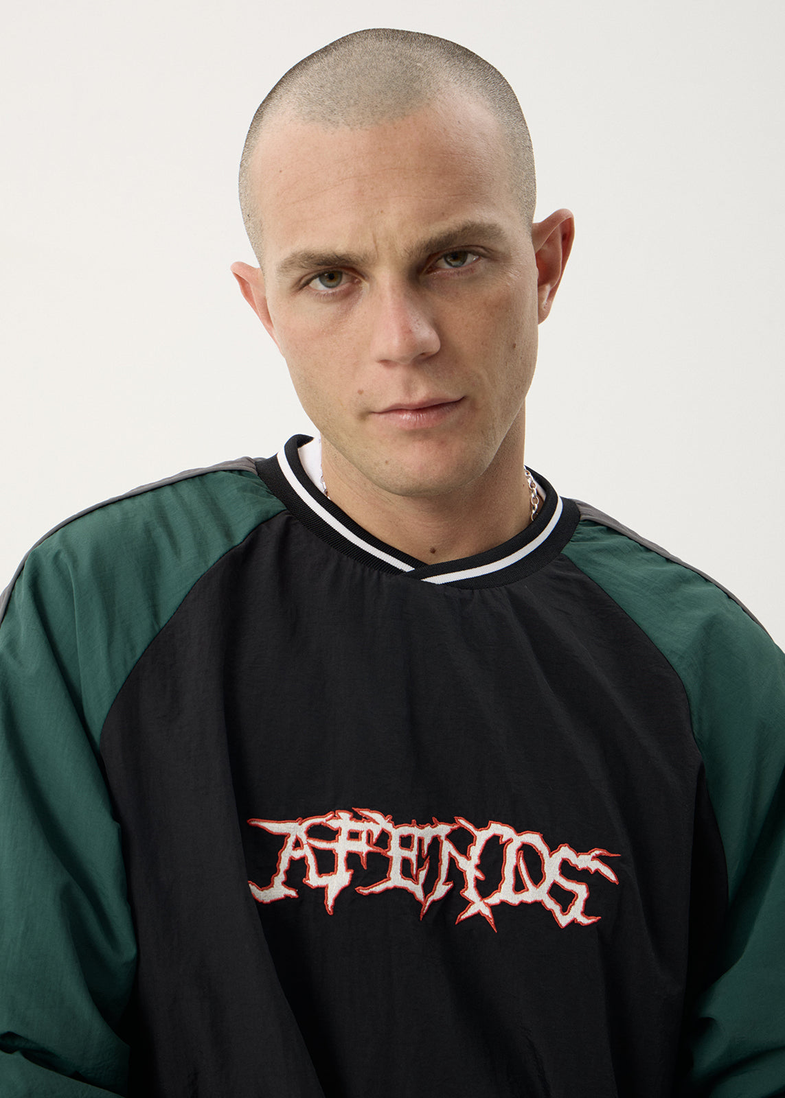 AFENDS Mens Nationals - Sports Crew Neck - Black