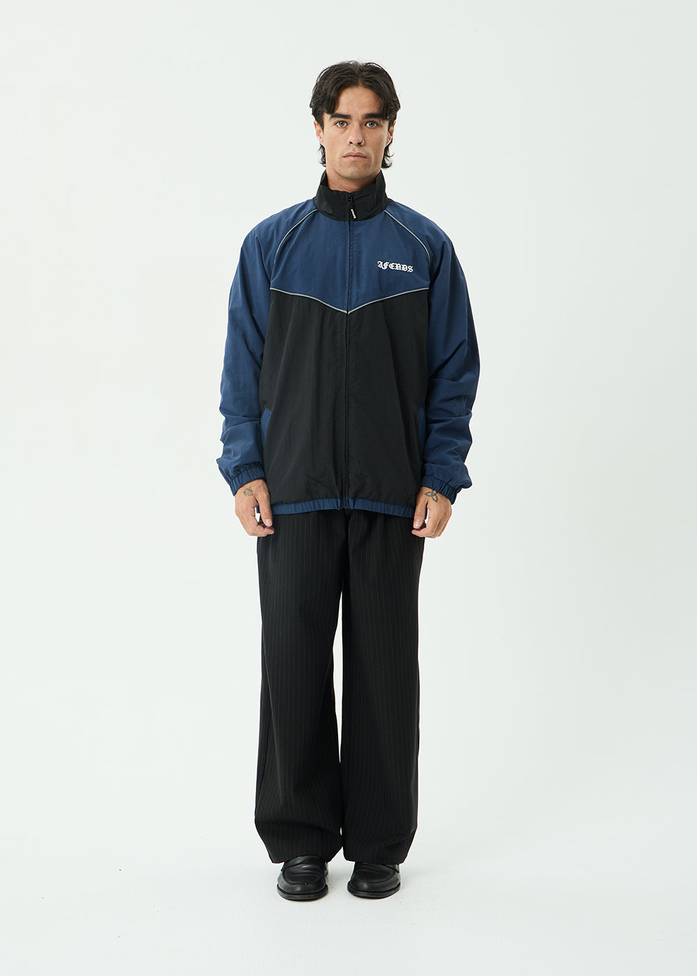 AFENDS Mens Speed - Sports Spray Jacket - Navy