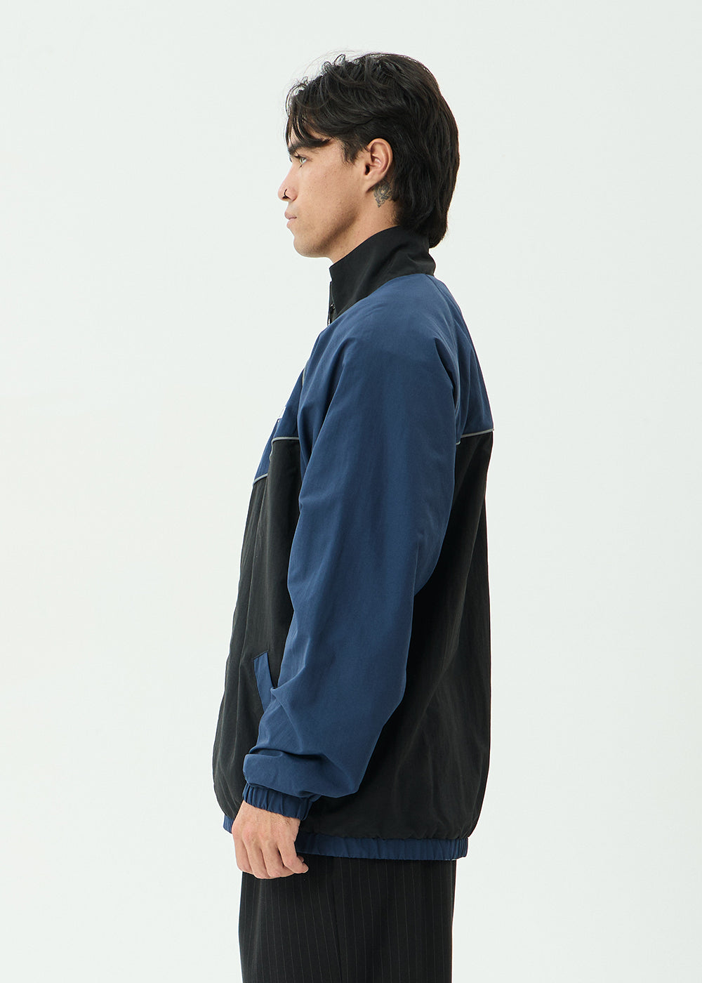 AFENDS Mens Speed - Sports Spray Jacket - Navy