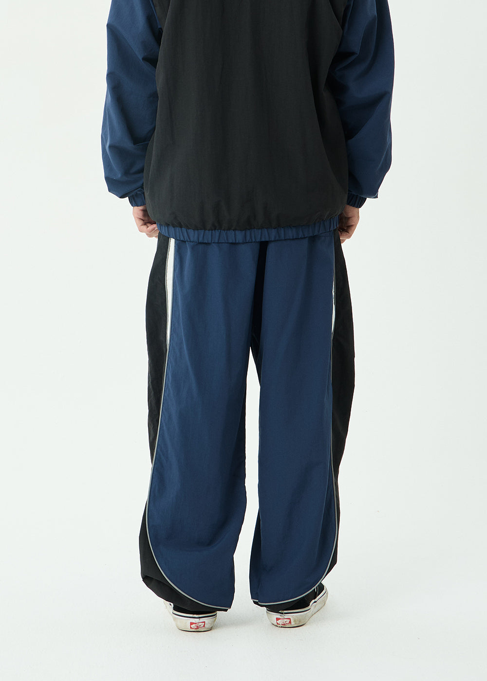 AFENDS Mens Sporting - Paneled Track Pant - Navy