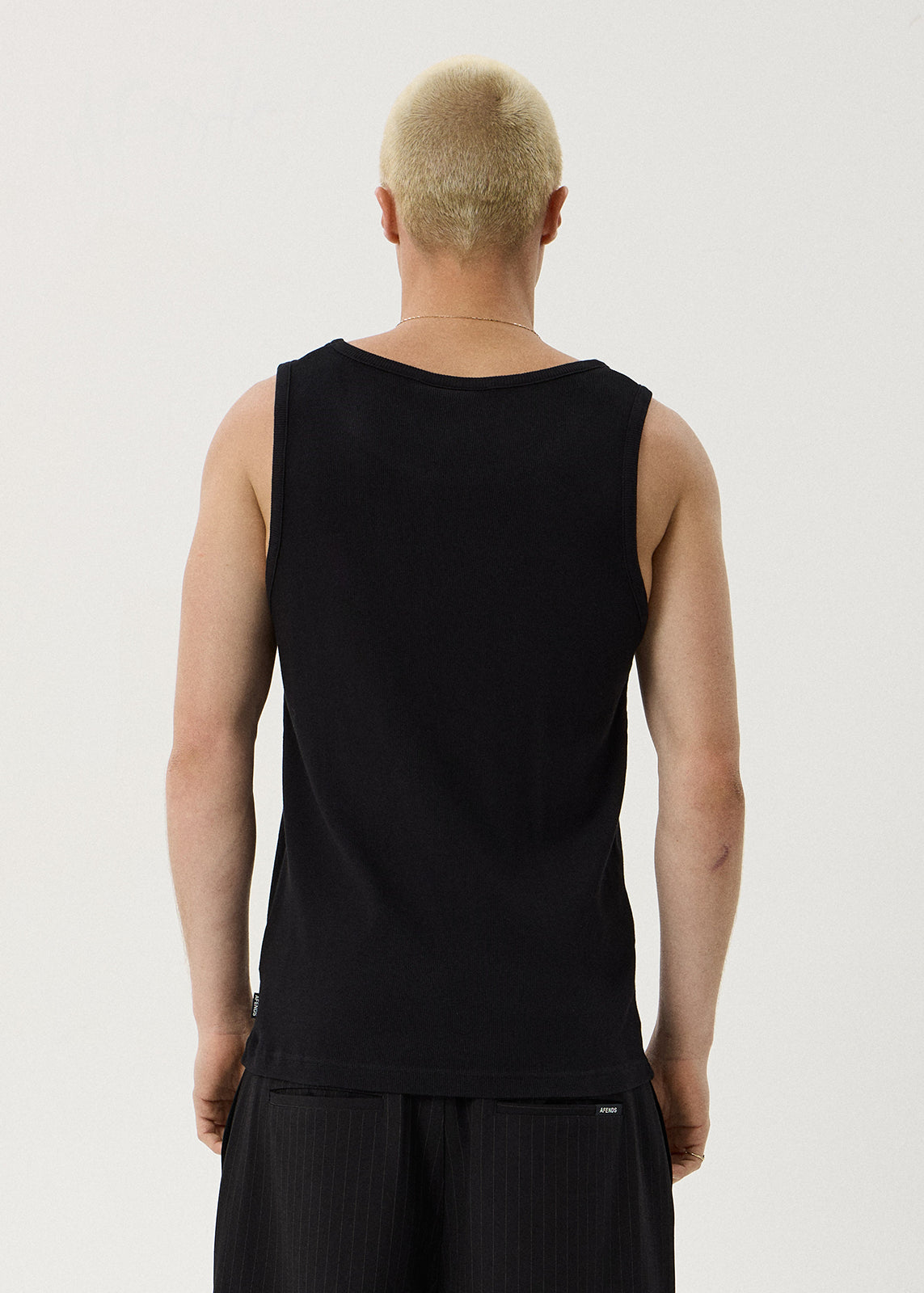 AFENDS Paramount - Rib Singlet - Black