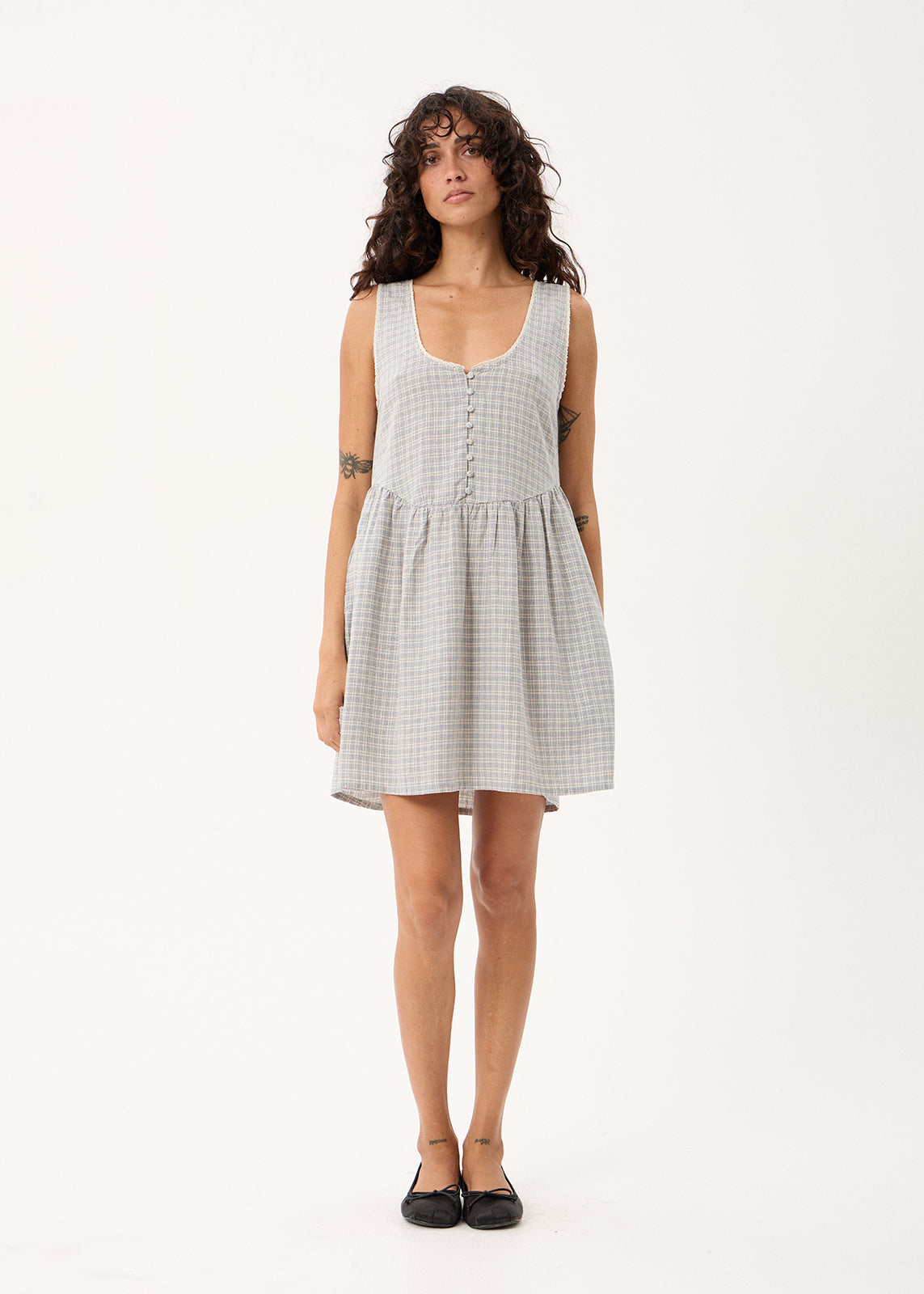 AFENDS Jesse - Mini Dress - Silver Birch