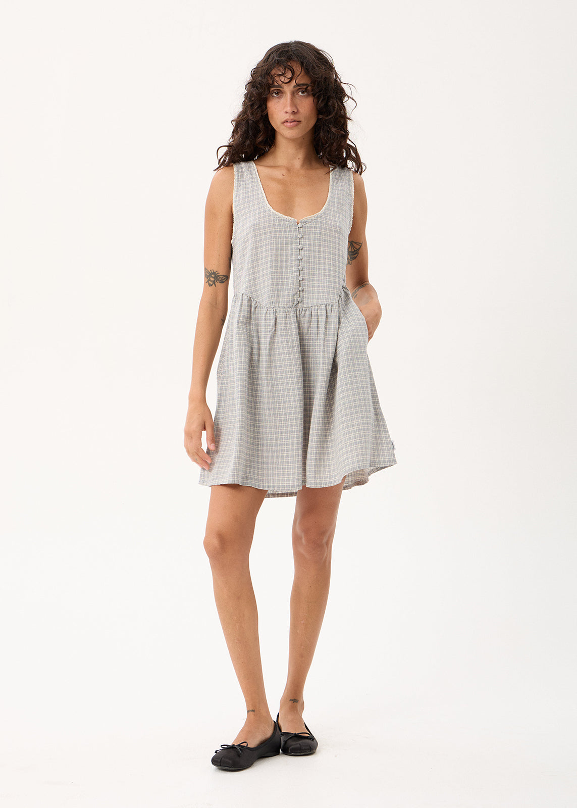 AFENDS Jesse - Mini Dress - Silver Birch