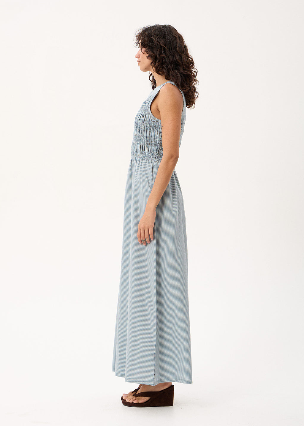 AFENDS Loren - Maxi Dress - Teal Stripe