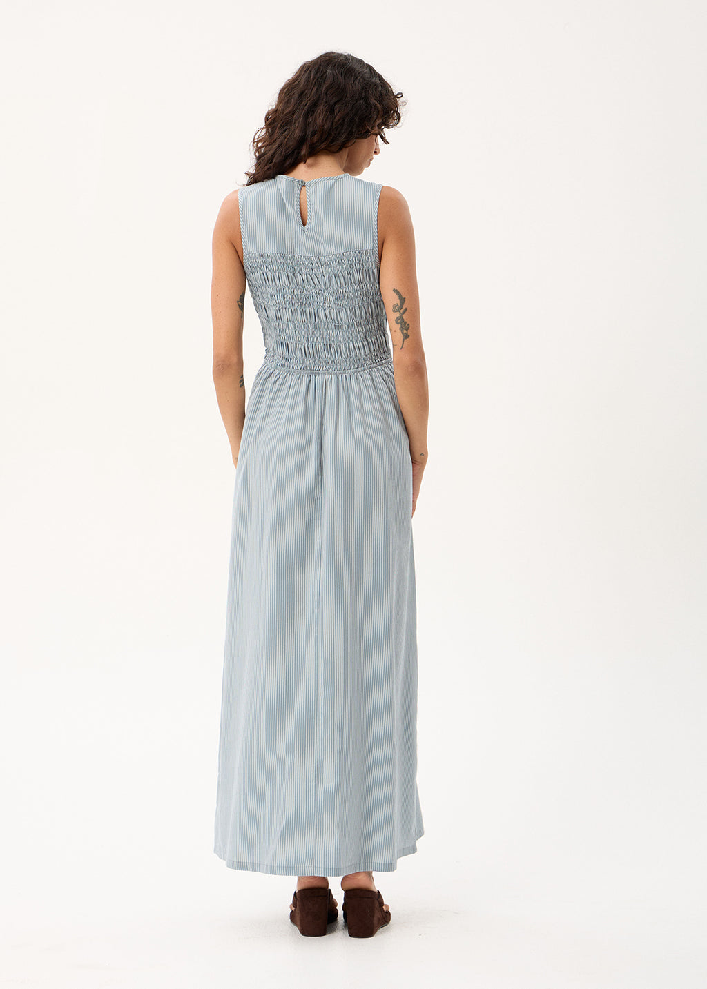 AFENDS Loren - Maxi Dress - Teal Stripe